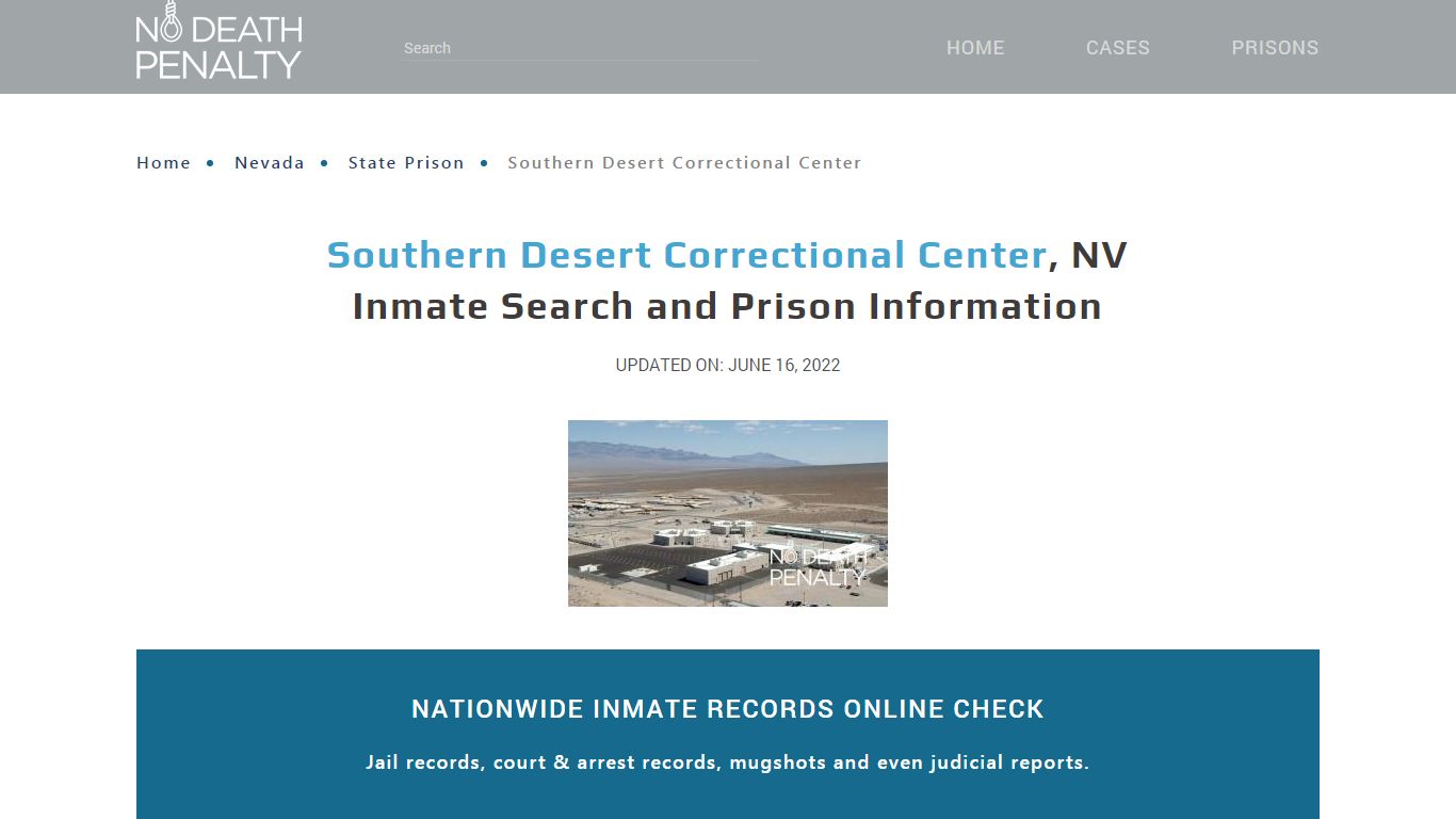 Southern Desert Correctional Center, NV Inmate Search ...